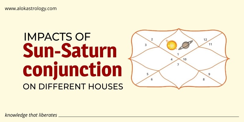 Impacts of Sun-Saturn conjunction on different houses